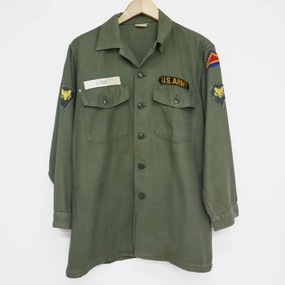 US ARMY UTILITY SHIRT P-64 P64 1960'S  7TH ARMY SPECIALIST E4 PATCH product delivery Fashionable Look