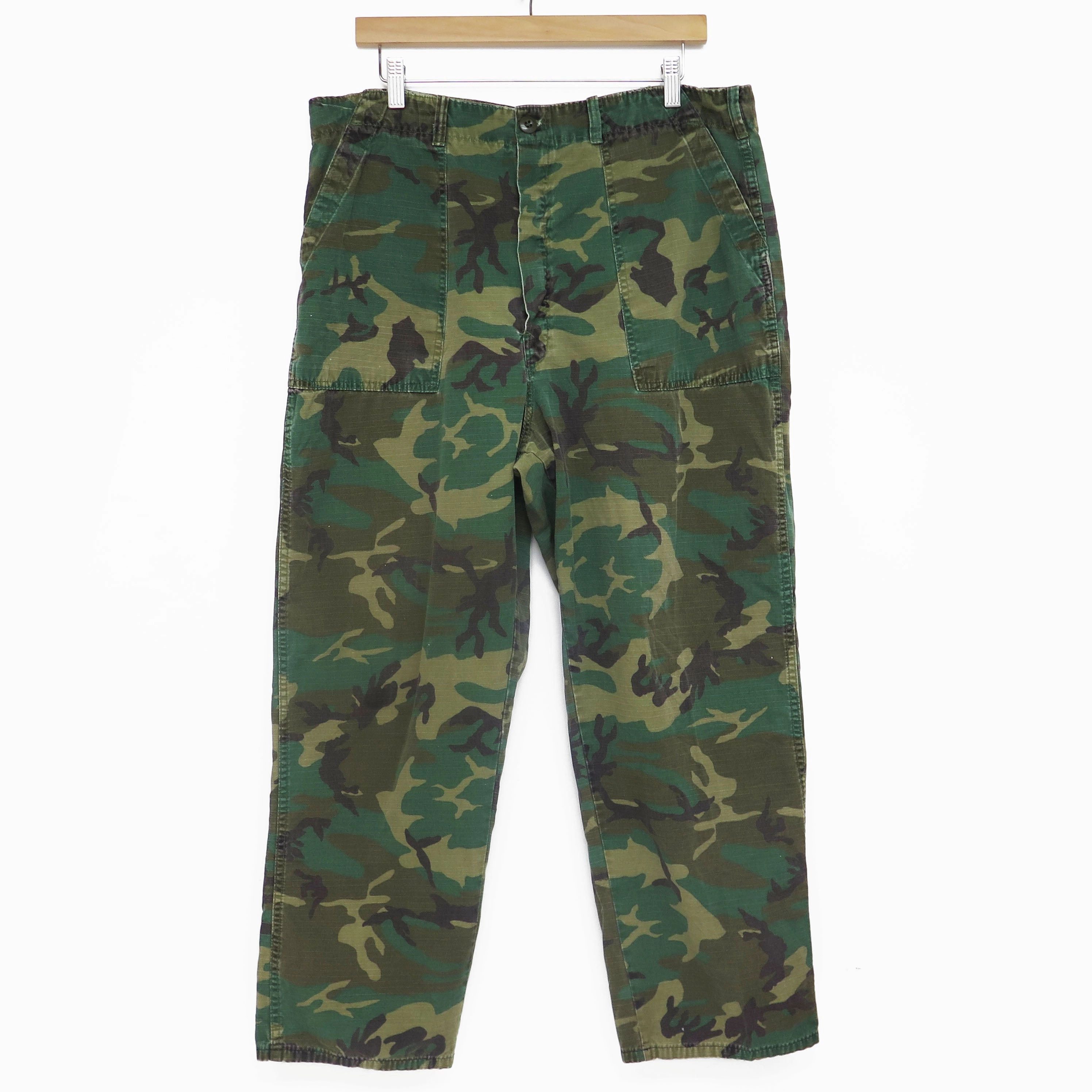 Stylish Wear US ARMY UTILITY TROUSERS PANTS RIP STOP ERDL 1970'S SIZE 36x25