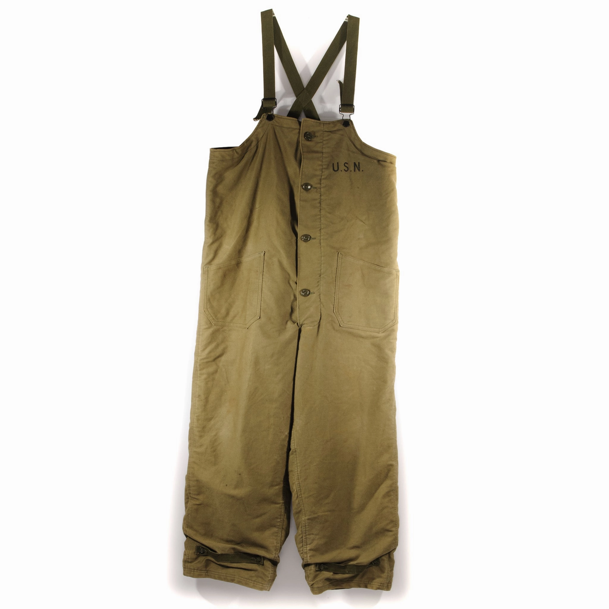 Stylish Waistband Comfy Ease USN US NAVY OVERALLS NSsx70201 40'S WW2 SIZE LARGE W42 L30