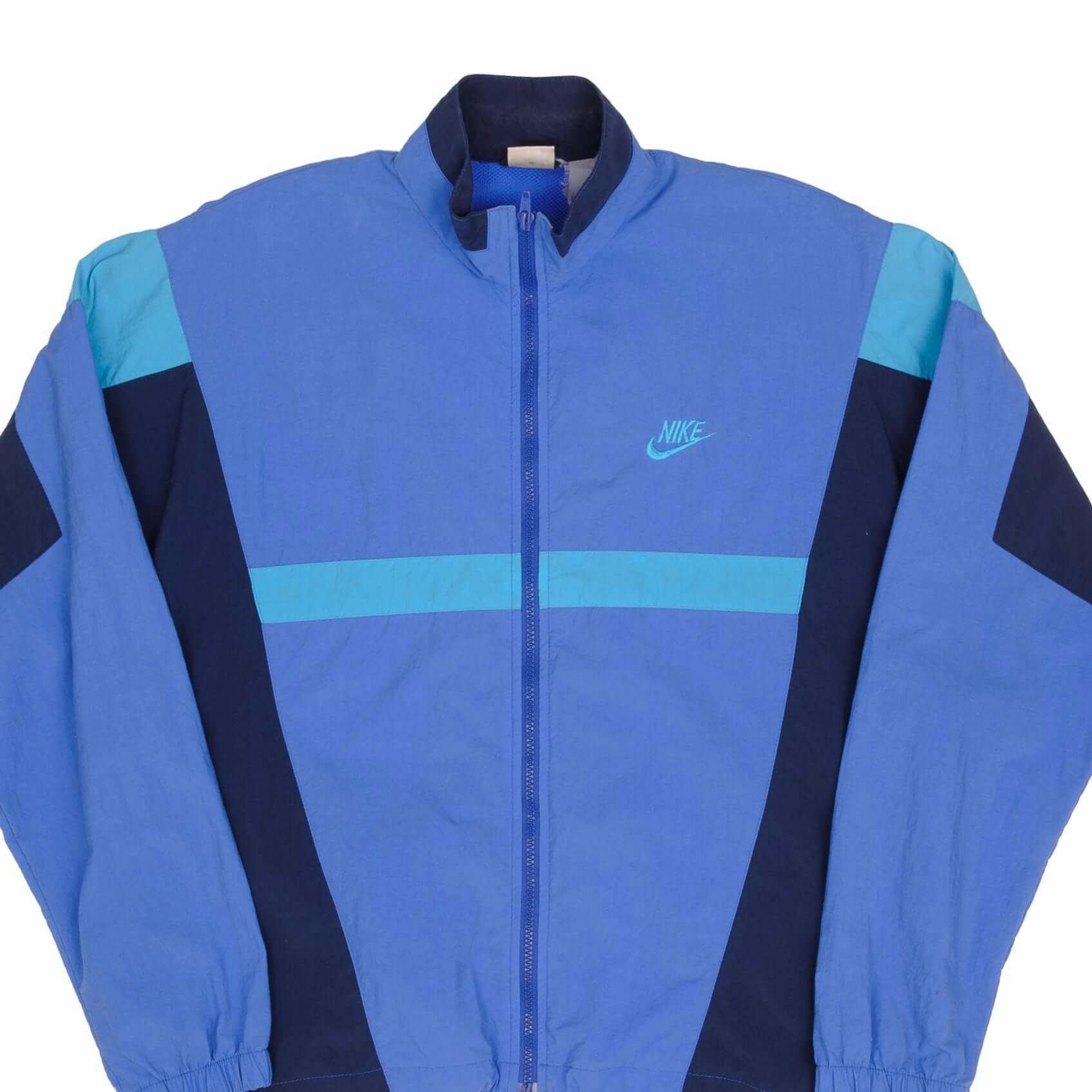 VINTAGE NIKE SWOOSH BLUE WINDBREAKER JACKET 1980S SIZE MEDIUM Trendy Jacket Design Train