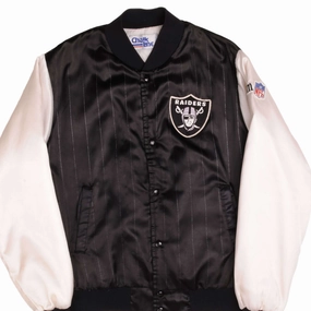 VINTAGE NFL RAIDERS JACKET 1990S SIZE MEDIUM MADE IN USA CHALKLINE Recover Lip-gloss