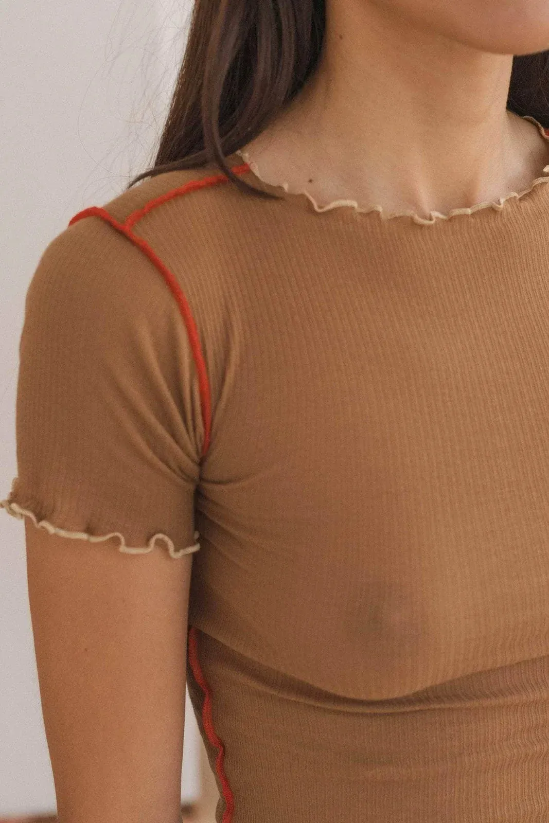 Vein Tee Shirt NonRestrictiveCut BreathableFabric