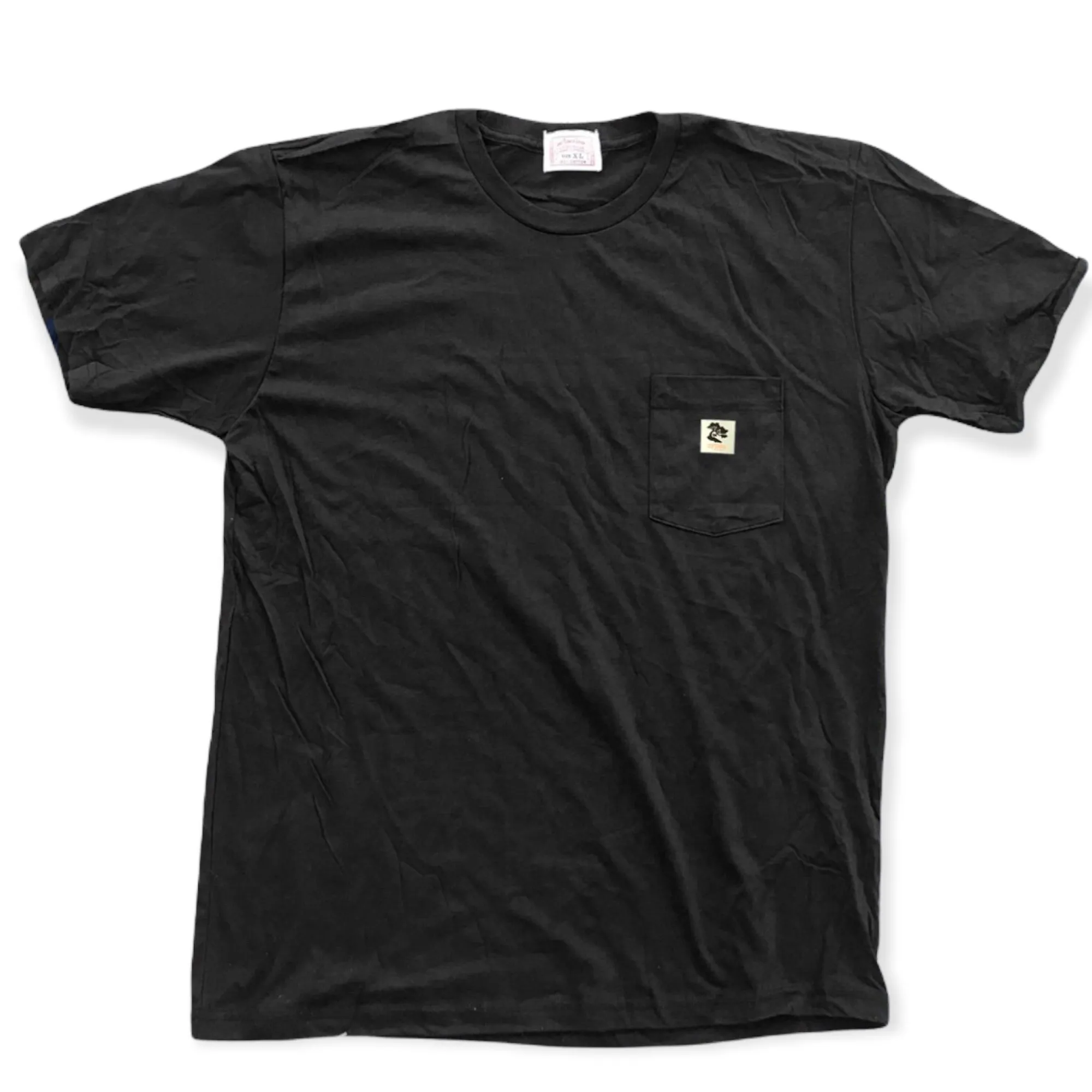 4.4oz TEXAS MADE " Workman Pocket " Crew Neck Black Stylish Casual