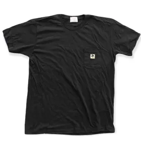 Indoor Event Fashionable Fit 4.4oz TEXAS MADE " Workman Pocket " Crew Neck Black