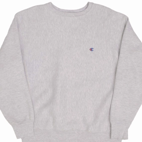 VINTAGE CHAMPION REVERSE WEAVE GREY SWEATSHIRT 1980S XL MADE USA Cozy All Day slim fit