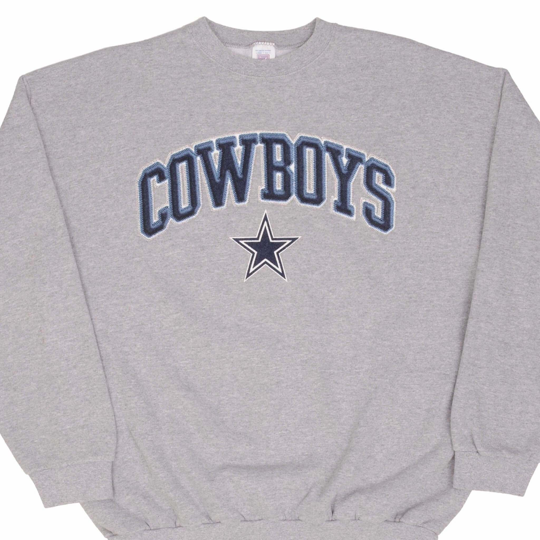 VINTAGE NFL DALLAS COWBOYS GREY SWEATSHIRT 1990S SIZE XL MADE IN USA product shipping