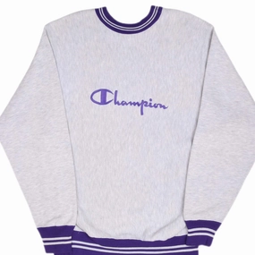 VINTAGE CHAMPION REVERSE WEAVE SPELLOUT GREY SWEATSHIRT 1990S LARGE MADE IN USA product skiing suitable agility