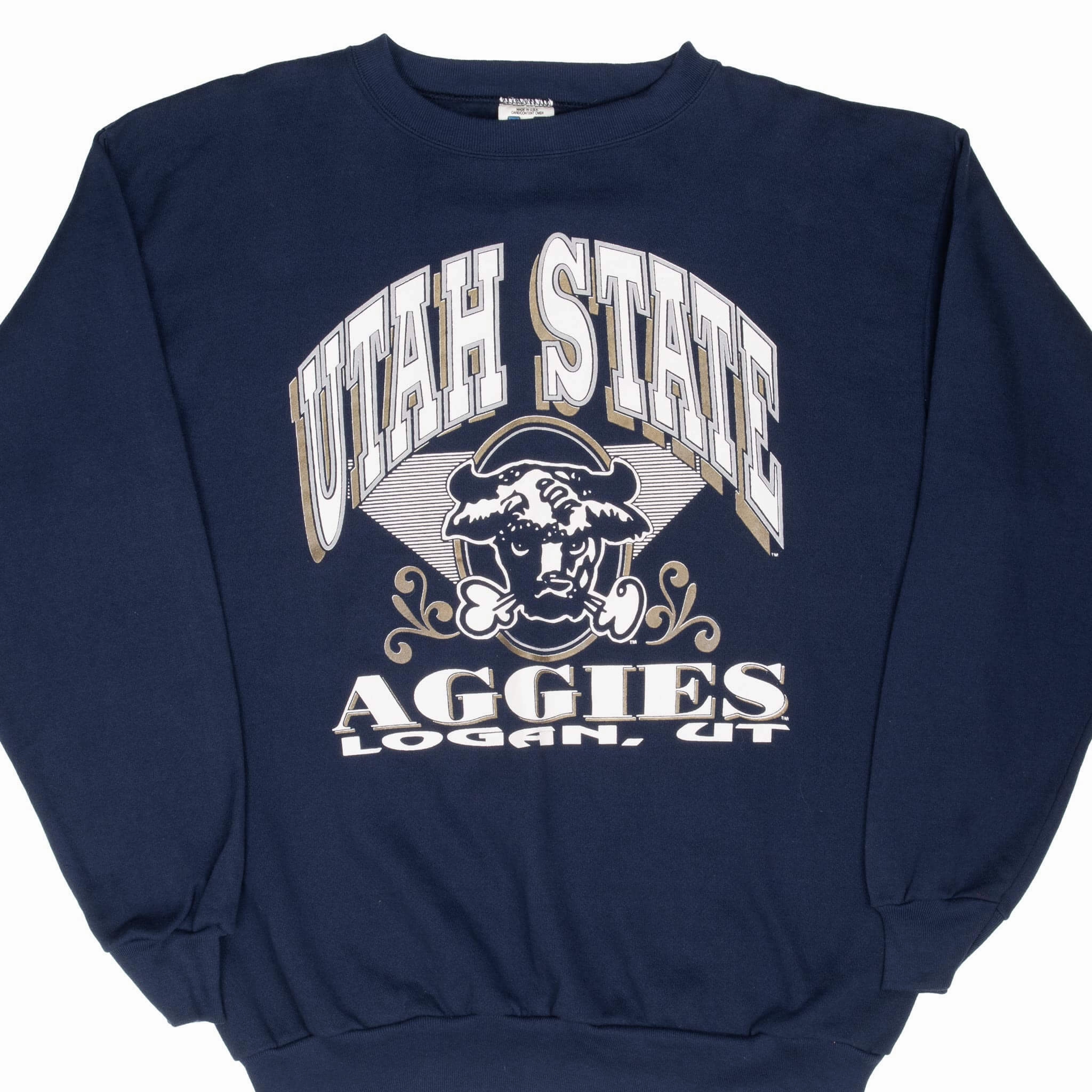 VINTAGE NCAA UTAH STATE AGGIES 1990S SWEATSHIRT 2XL MADE IN USA Home friendly Comfortable Style