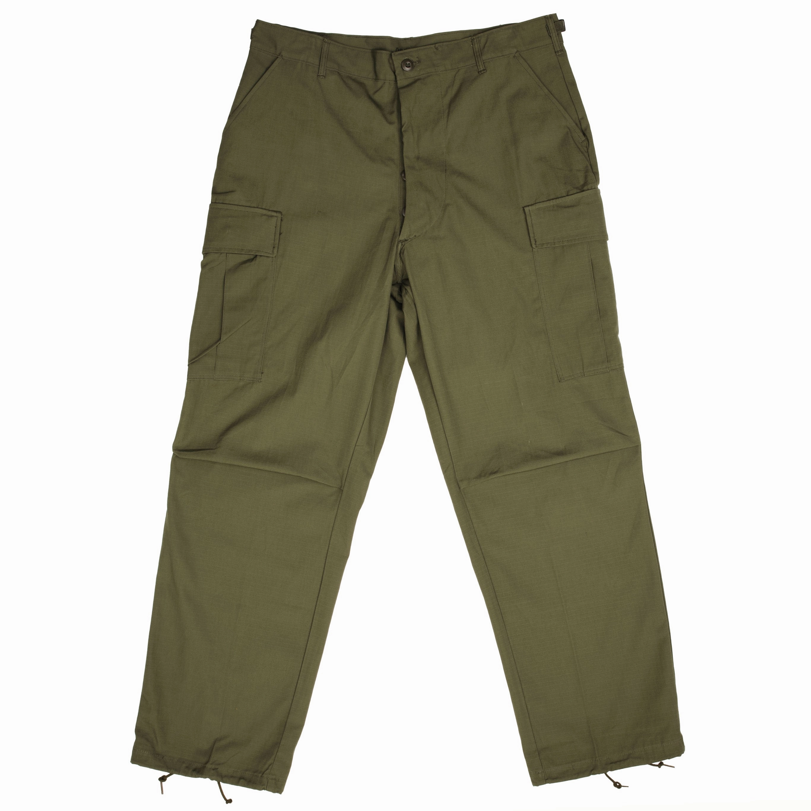 VINTAGE US ARMY RIP STOP TROPICAL COMBAT TROUSERS 1967 LARGE REG NOS NEW Relaxed Lines Flex Fit