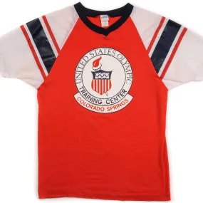 VINTAGE CHAMPION US OLYMPIC TRAINING CENTER TEE SHIRT 1970S MEDIUM MADE IN USA cotton material