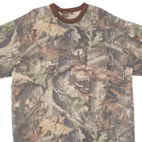 Light Comfort VINTAGE HUNTING ADVANTAGE TIMBER CAMO POCKET TEE SHIRT 1990S 3XL MADE IN USA