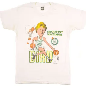 VINTAGE NBA LARRY BIRD BOSTON CELTICS TEE SHIRT 1989 SIZE MEDIUM MADE IN USA Plus size clothing