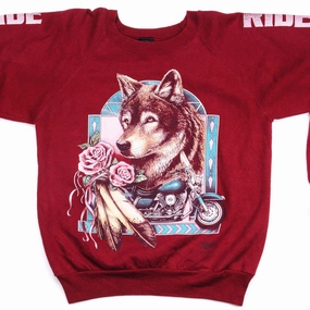 VINTAGE 3D EMBLEM ACTION CYCLES SWEATSHIRT SIZE MEDIUM MADE IN USA product party ready excitement Comfy Fit