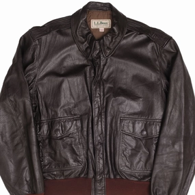 All Day Comfort Modern Tailoring VINTAGE A2 A-2 LEATHER LL BEAN USAF JACKET FLYERS 1980S SIZE 46