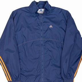 VINTAGE ADIDAS BLUE NYLON WINDBREAKER JACKET 1990S MEDIUM Enhance Trendy Outerwear
