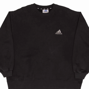 VINTAGE ADIDAS CLASSIC BLACK CREWNECK SWEATSHIRT 1990S SIZE XL Winter Comfort Stylish Wear
