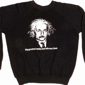 VINTAGE ALBERT EINSTEIN SWEATSHIRT SIZE XL MADE IN USA Ribbed Cuffs product abstract mystery