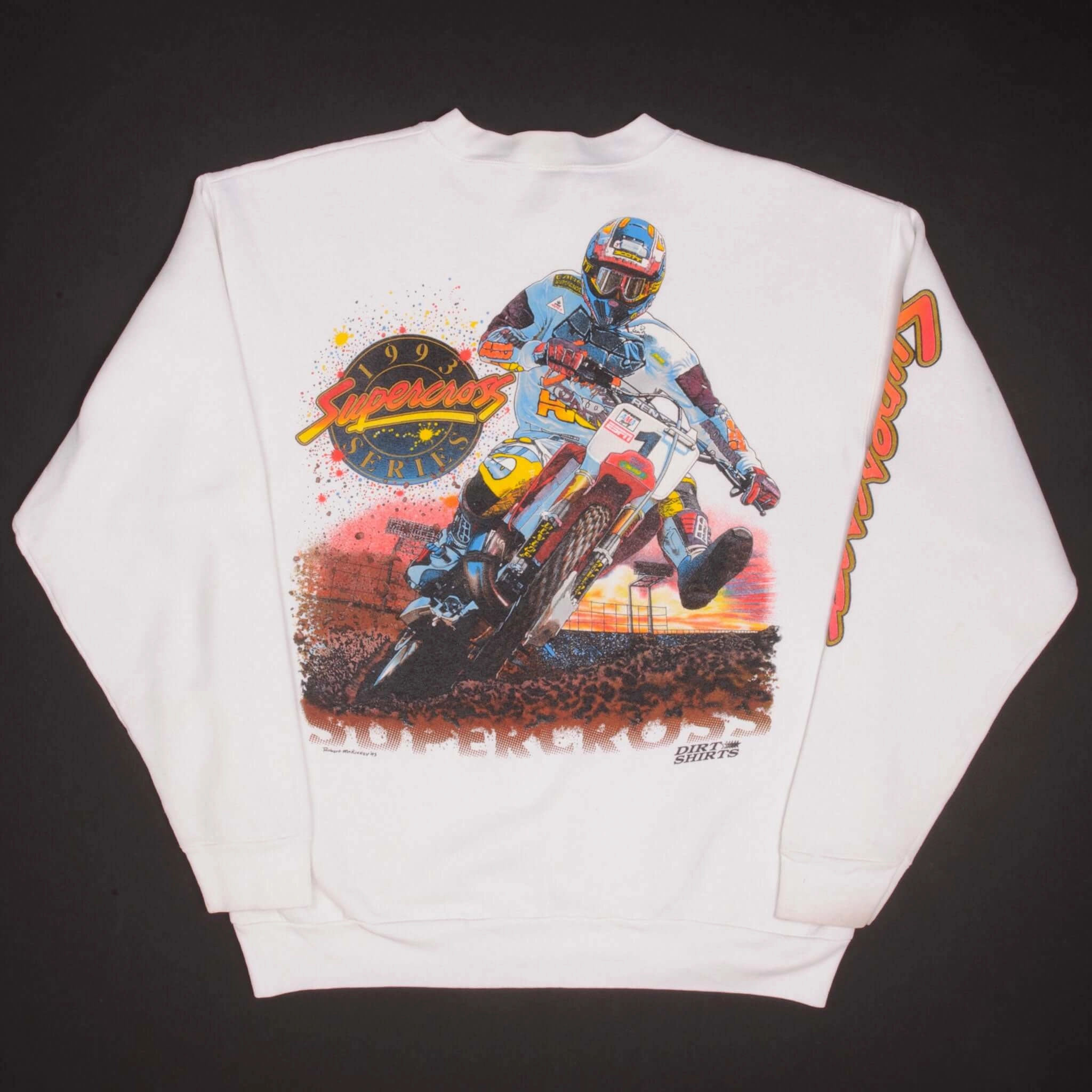 product hat style statement teenagers VINTAGE AMA SUPERCROSS 1993 MOTOCROSS SWEATSHIRT SIZE XL MADE IN USA