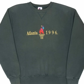 product family togetherness Comfy Look VINTAGE ATLANTA OLYMPIC GAMES 1996 GREEN CHAMPION SWEATSHIRT LARGE MADE IN USA