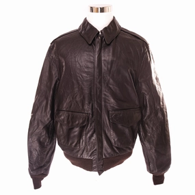 VINTAGE AVIREX US ARMY AIR FORCES LIGHT LEATHER JACKET TYPE A2 1978 SIZE 46L suitable for school days Appointment