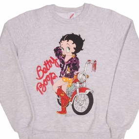 Weekend Layer Comfy Basics VINTAGE BETTY BOOP BIKER SWEATSHIRT 1994 SIZE LARGE MADE IN USA