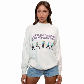 fringe accents VINTAGE BRUCE SPRINGSTEEN & THE E STREET BAND SWEATSHIRT 1989 SIZE LARGE MADE IN USA