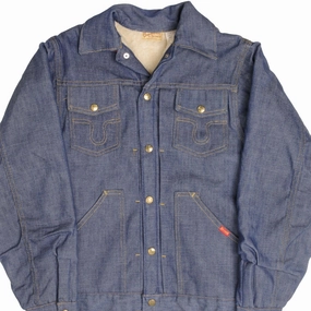 VINTAGE BUCKAROO BIG SMITH PLEATED DENIM JACKET TYPE 2 1960S SIZE 36 MADE IN USA Warm Layer