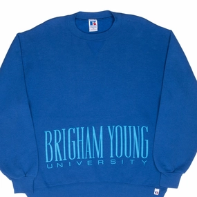 VINTAGE BYU BRIGHAM YOUNG UNIVERSITY RUSSELL 1990S SWEATSHIRT XL MADE IN USA product wedding guest charm