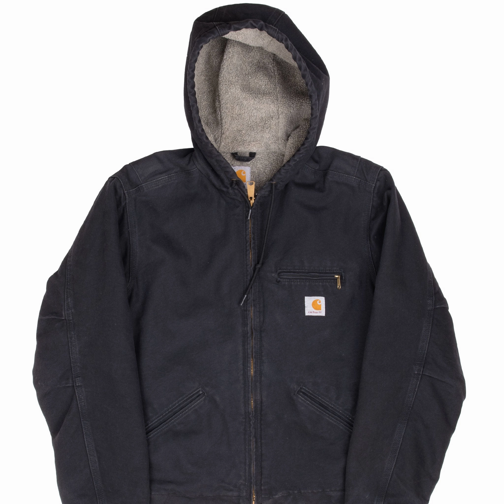 Travel Ease Confidence booster VINTAGE CARHARTT BLACK SHERPA LINED WOMAN ACTIVE JACKET WJ141BLK SMALL