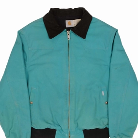 suitable for religious ceremonies Trail Use VINTAGE CARHARTT BLUE SANTE FE WESTERN JACKET  SIZE XL JQ444 1990S MADE IN USA