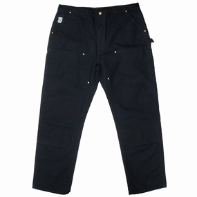 Day Wear VINTAGE CARHARTT CARPENTER DOUBLE KNEE BLACK PANTS 44X34 MADE IN USA DEADSTOCK