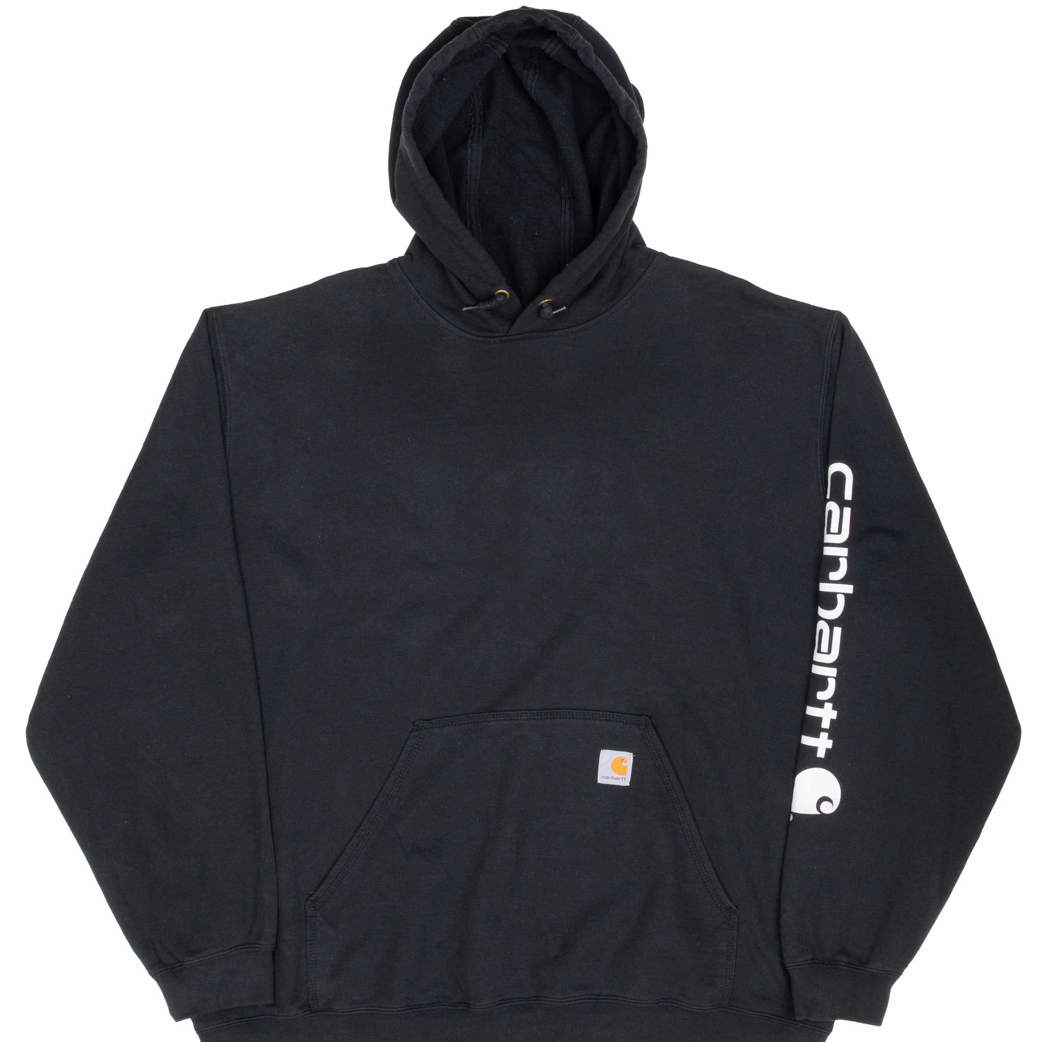 VINTAGE CARHARTT CLASSIC BLACK HOODIE SWEATSHIRT 2XL fluffy texture Fashionable Layer