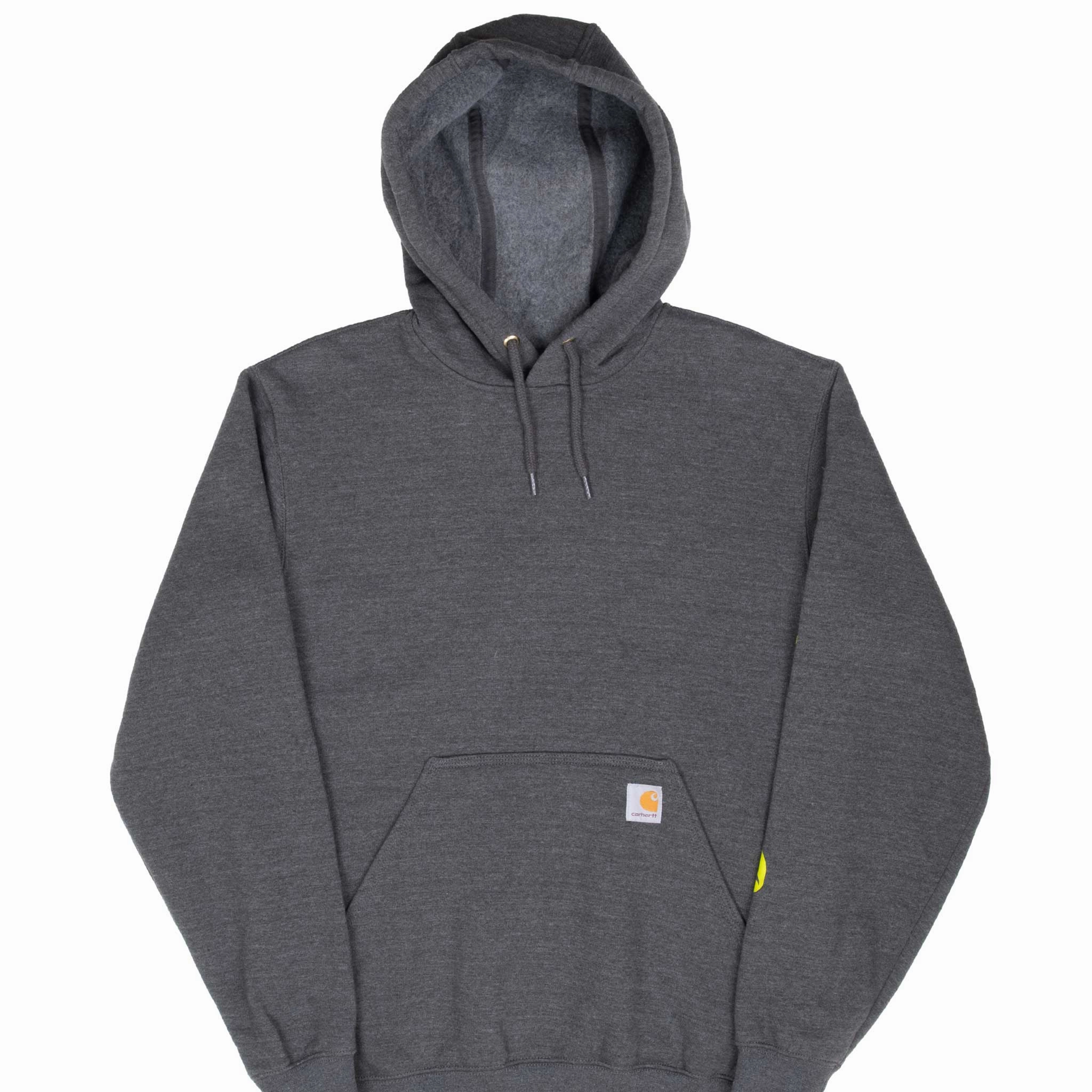 VINTAGE CARHARTT DARK GREY HOODIE SWEATSHIRT 2000S SMALL Warm Layers