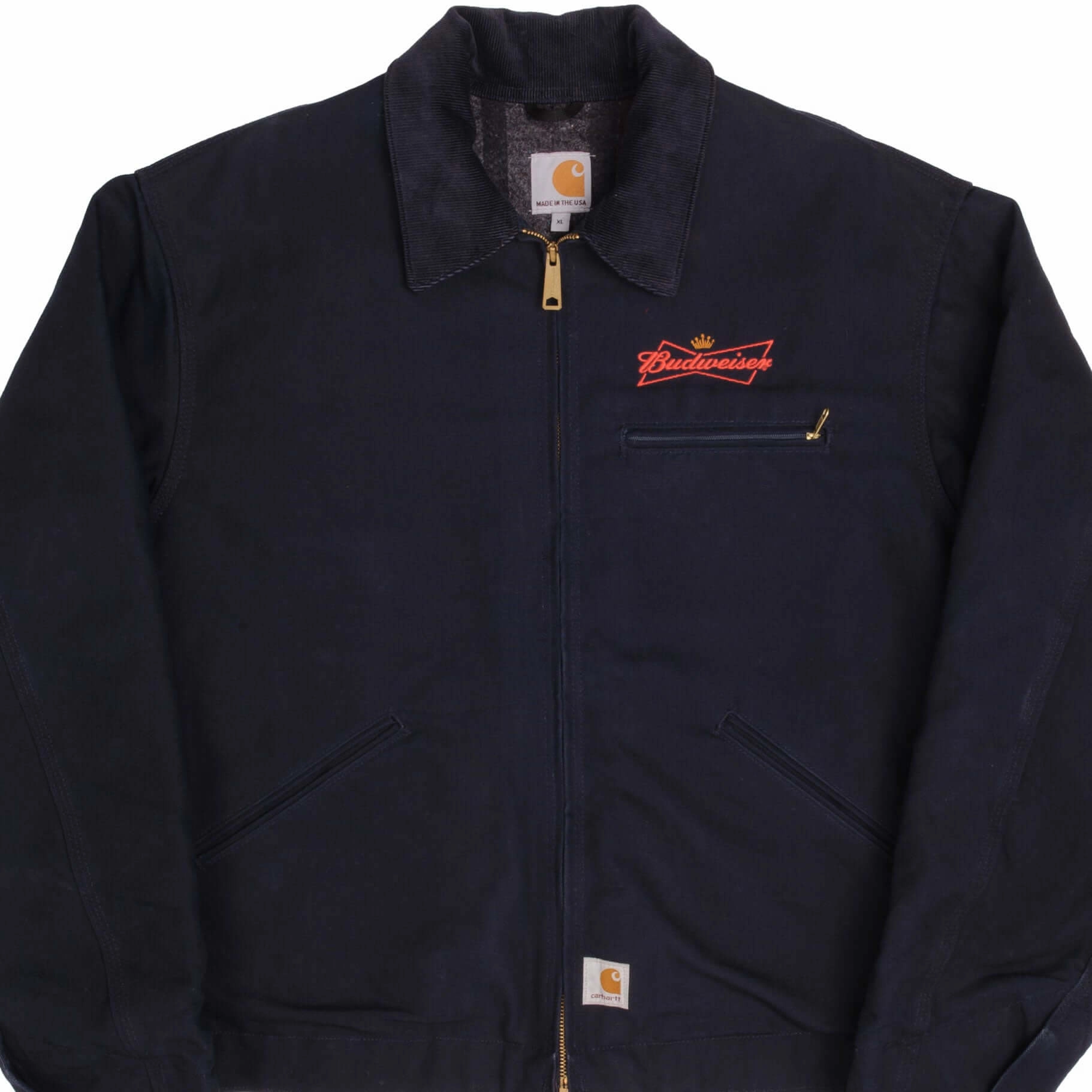 Tear Resistant Panels VINTAGE CARHARTT DETROIT BUDWEISER BLANKET LINED JACKET 1990S XL MADE USA