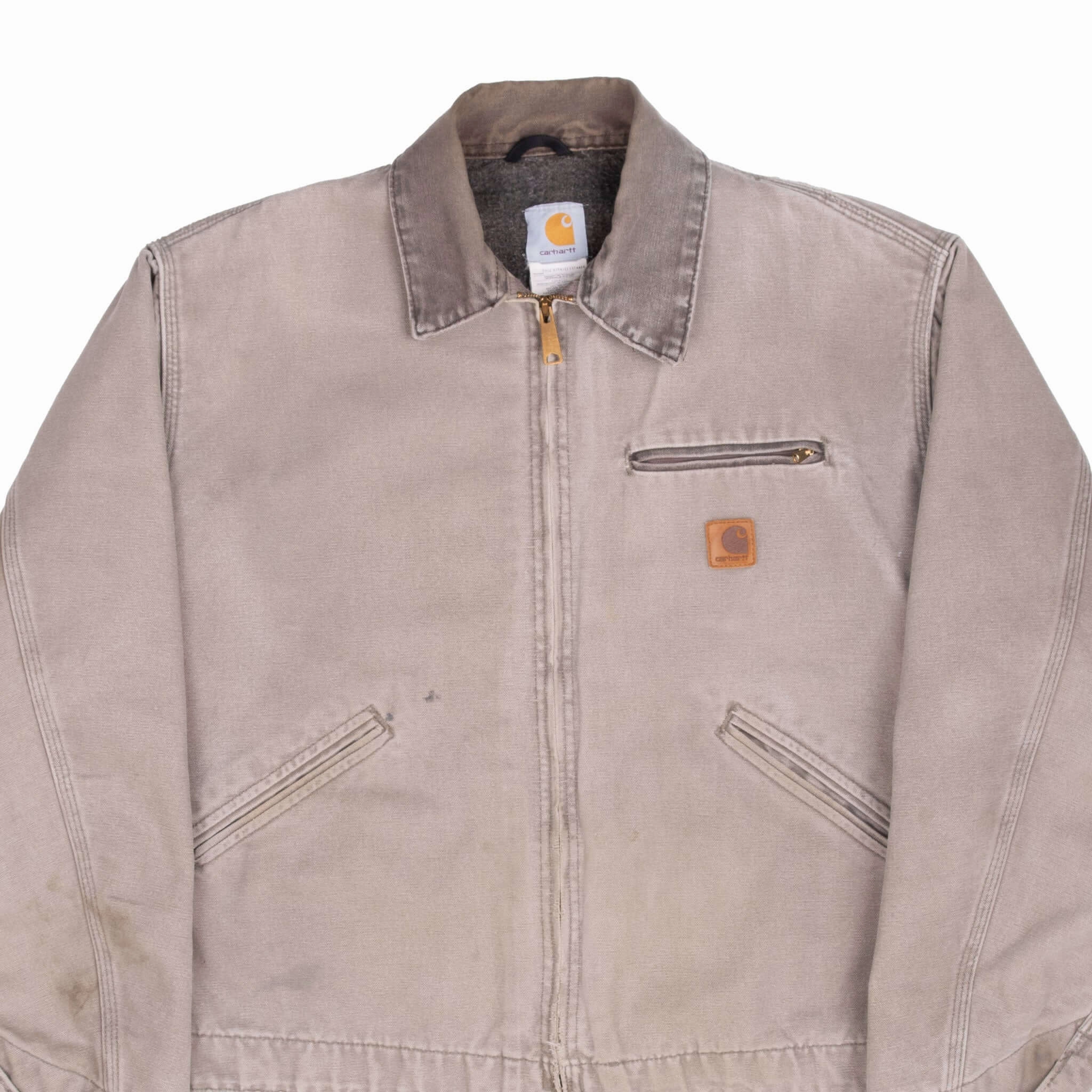 music concert VINTAGE CARHARTT DETROIT STYLE GREY JACKET 1990S J97 DES LARGE MADE IN USA