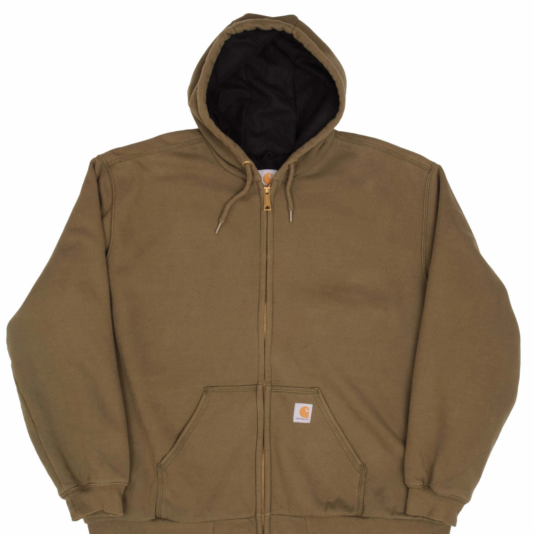 right for hot weather VINTAGE CARHARTT HEAVYWEIGHT FULL ZIP BROWN HOODIE SWEATSHIRT SIZE 2XL