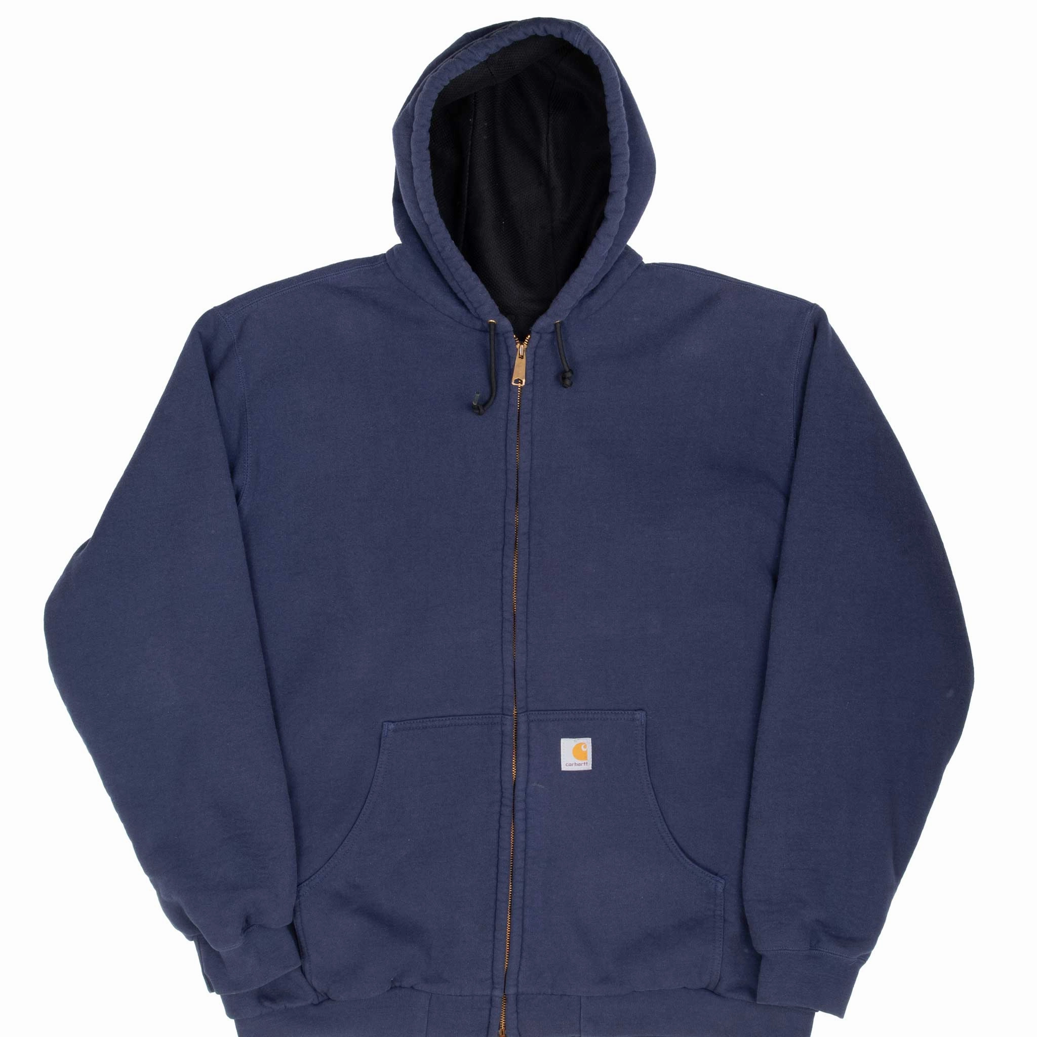VINTAGE CARHARTT HEAVYWEIGHT FULL ZIP NAVY HOODIE SWEATSHIRT XL product sporty appeal