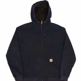 product combo Warm Clothing VINTAGE CARHARTT HEAVYWEIGHT SHERPA LINED FULL ZIP NAVY HOODIE SWEATSHIRT SZE XL