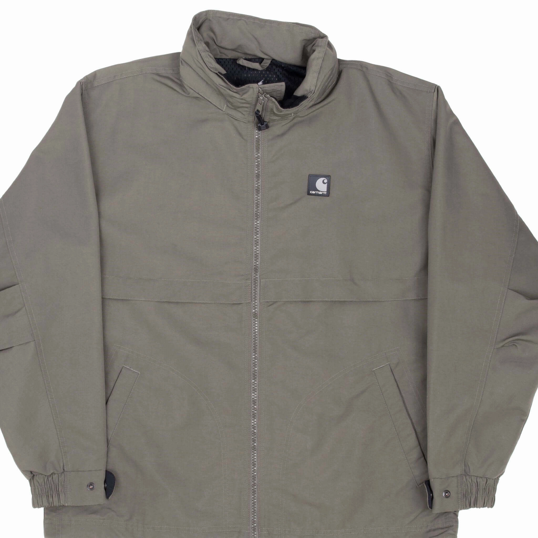 VINTAGE CARHARTT SAGE GREEN WINDBREAKER JACKET 2000S MEDIUM Noise Free Movement StretchMaterial