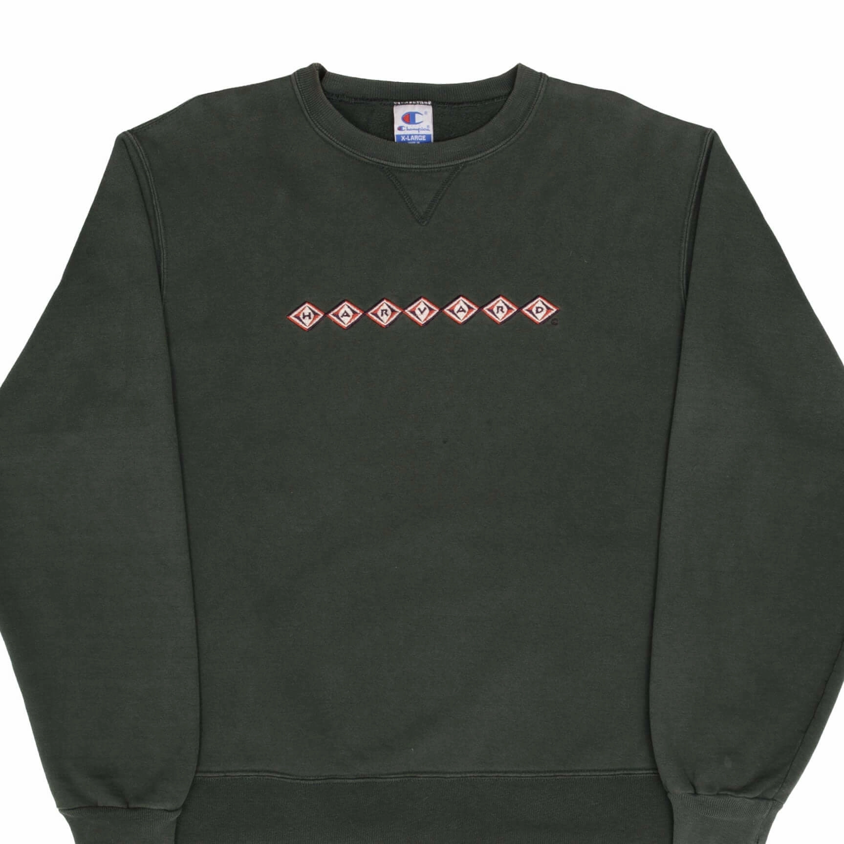 VINTAGE CHAMPION HARVARD UNIVERSITY GREEN SWEATSHIRT 1990S SIZE XL Easy Layer Cozy Street Style