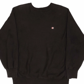 VINTAGE CHAMPION REVERSE WEAVE BLACK SWEATSHIRT 1980S SIZE XL MADE IN USA product handmade quality tie dye