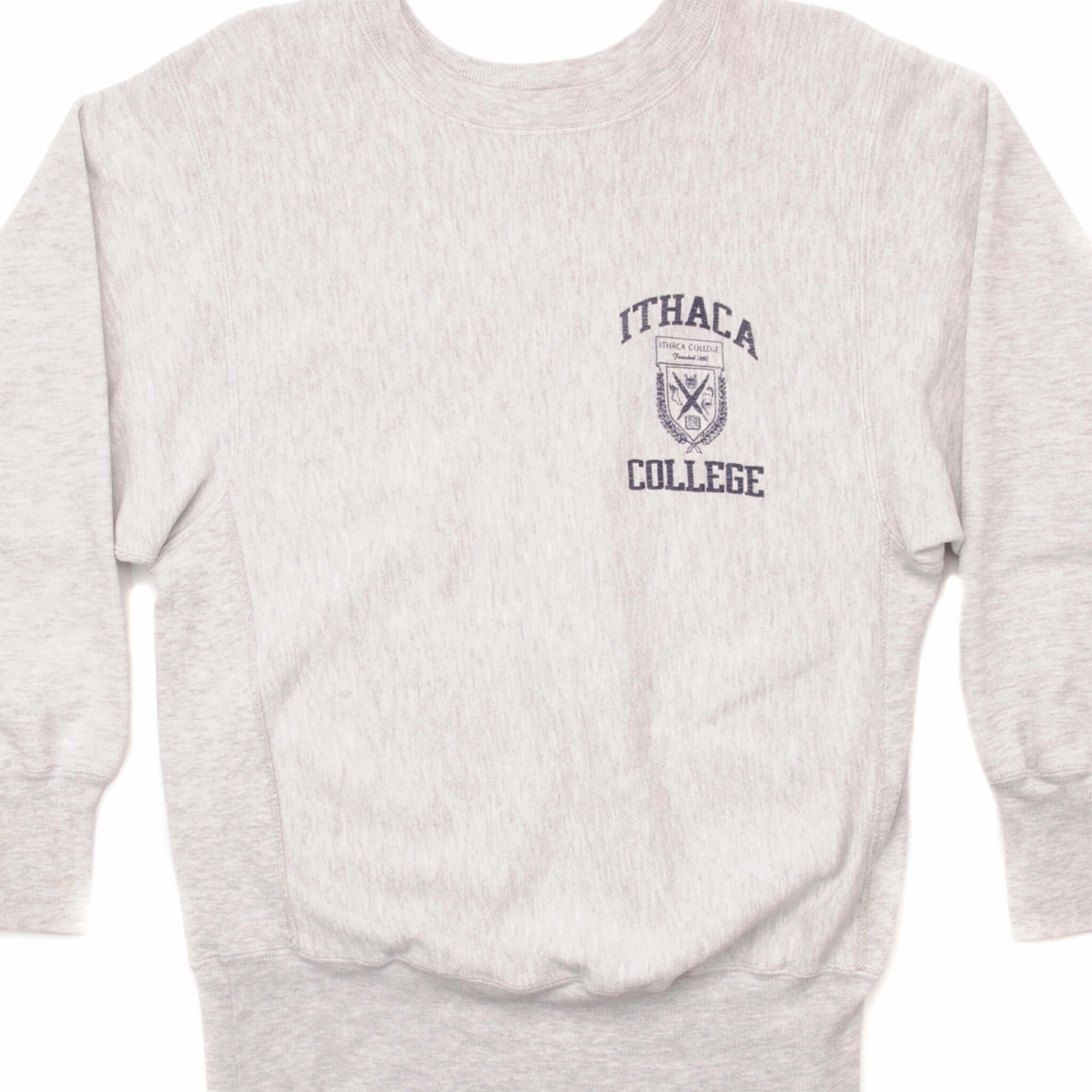 Layering Piece Timeless Sporty VINTAGE CHAMPION REVERSE WEAVE ITHACA COLLEGE SWEATSHIRT 1990-MID 1990??S SIZE MEDIUM MADE IN USA