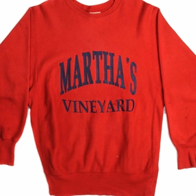Weekend Casual Brand Reputation VINTAGE CHAMPION REVERSE WEAVE MARTHA'S VINEYARD SWEATSHIRT 1980S XL MADE USA