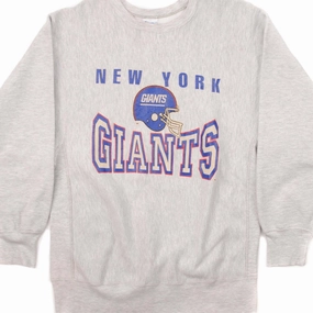 VINTAGE CHAMPION REVERSE WEAVE NFL NY GIANTS SWEATSHIRT 1990S LARGE MADE USA Chilly Day Wear Weekend Active
