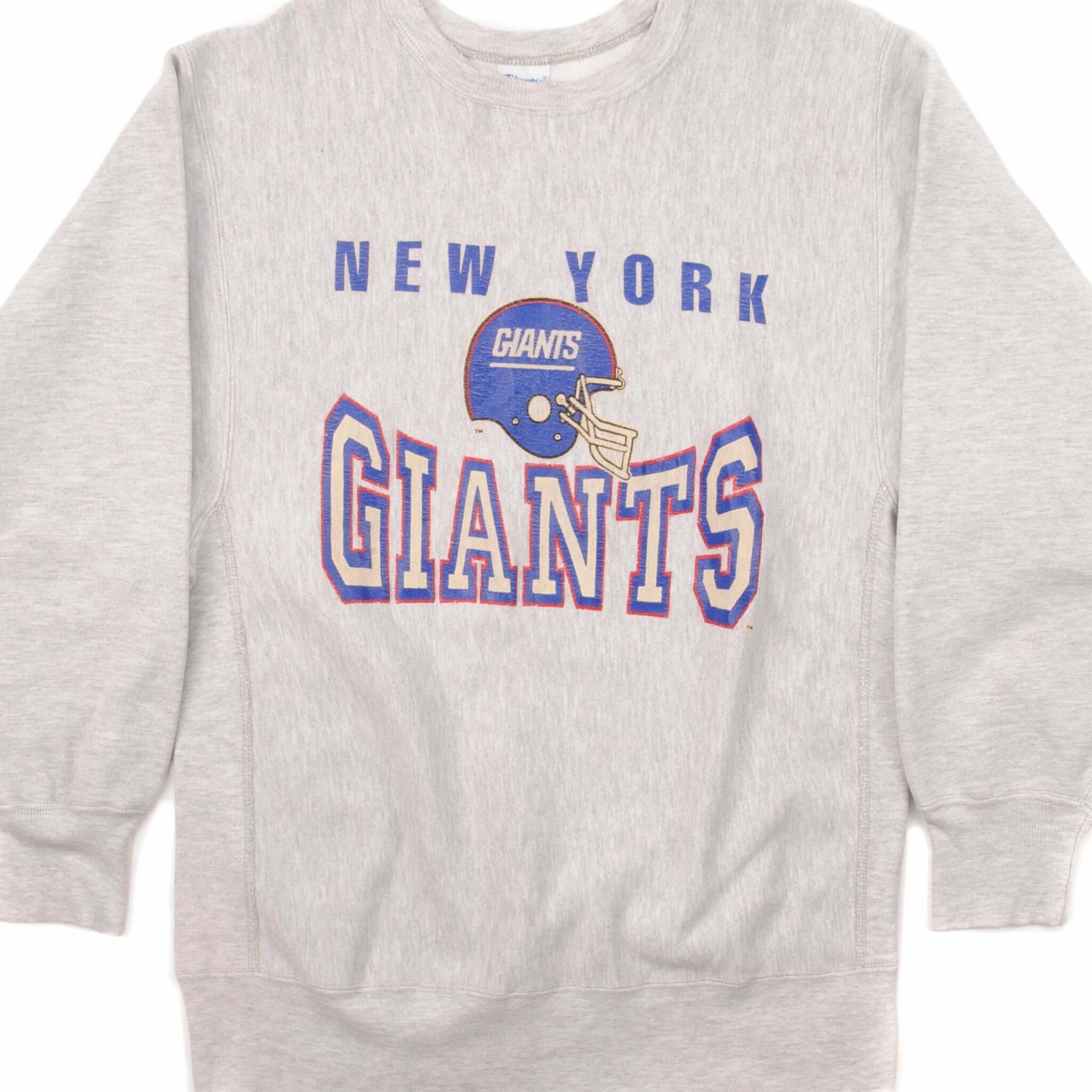 VINTAGE CHAMPION REVERSE WEAVE NFL NY GIANTS SWEATSHIRT 1990S LARGE MADE USA Chilly Day Wear Weekend Active