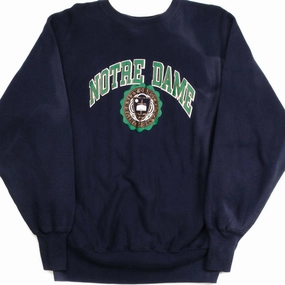 VINTAGE CHAMPION REVERSE WEAVE NOTRE DAME SWEATSHIRT 1990S LARGE MADE USA bag accents Half sleeve