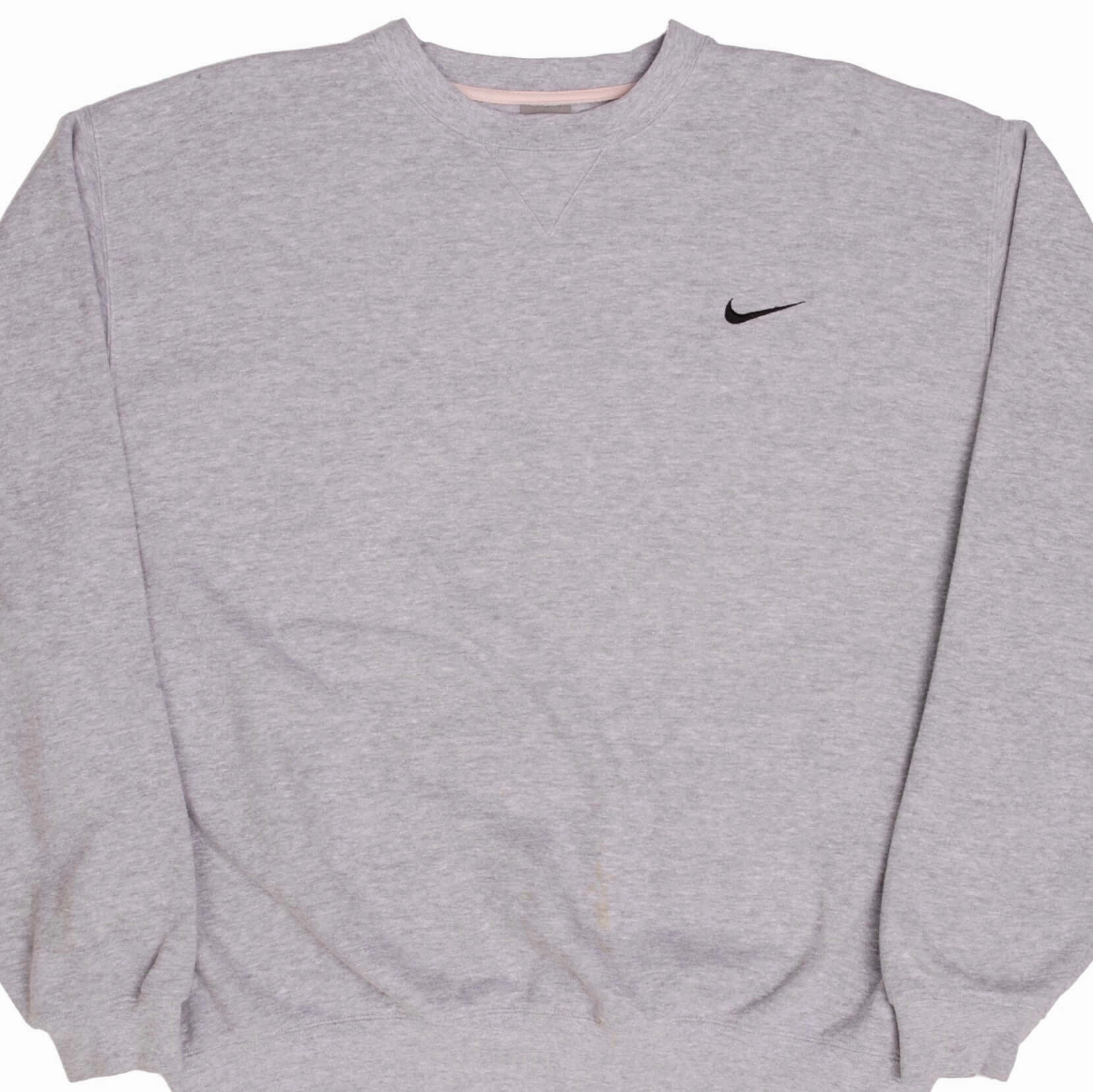 Easy to store VINTAGE CLASSIC NIKE SWOOSH GREY HEAVYWEIGHT SWEATSHIRT 2000S XL