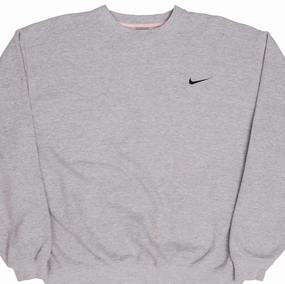 Easy to store VINTAGE CLASSIC NIKE SWOOSH GREY HEAVYWEIGHT SWEATSHIRT 2000S XL