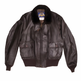 VINTAGE COOPER USN US NAVY LEATHER JACKET FLYERS TYPE G-1 G1 2001 SIZE 46R Maximize