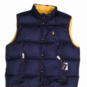 hat VINTAGE DEADSTOCK REVERSIBLE POLO RALPH LAUREN SLEEVELESS VEST PUFFER DOWN JACKET 90S SIZE 2XL